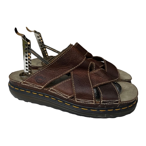 Dr. Martens Other - Dr. Martens US Men's 13 Brown Leather Slide Strap Sandals Doc Air Wair EUC 9518